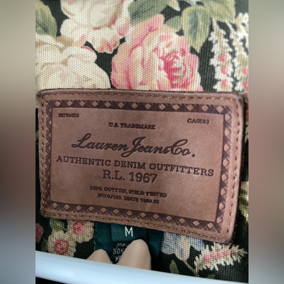 VINTAGE 90s RALPH LAUREN Floral Barn Coat Size M Jacket Chore Cottagecore - Picture 6 of 12